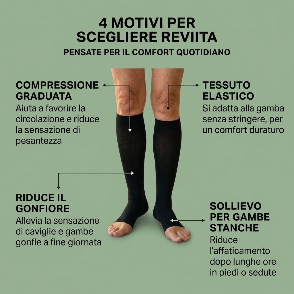 Reviita Leg Comfort - calze a compressione per gambe leggere